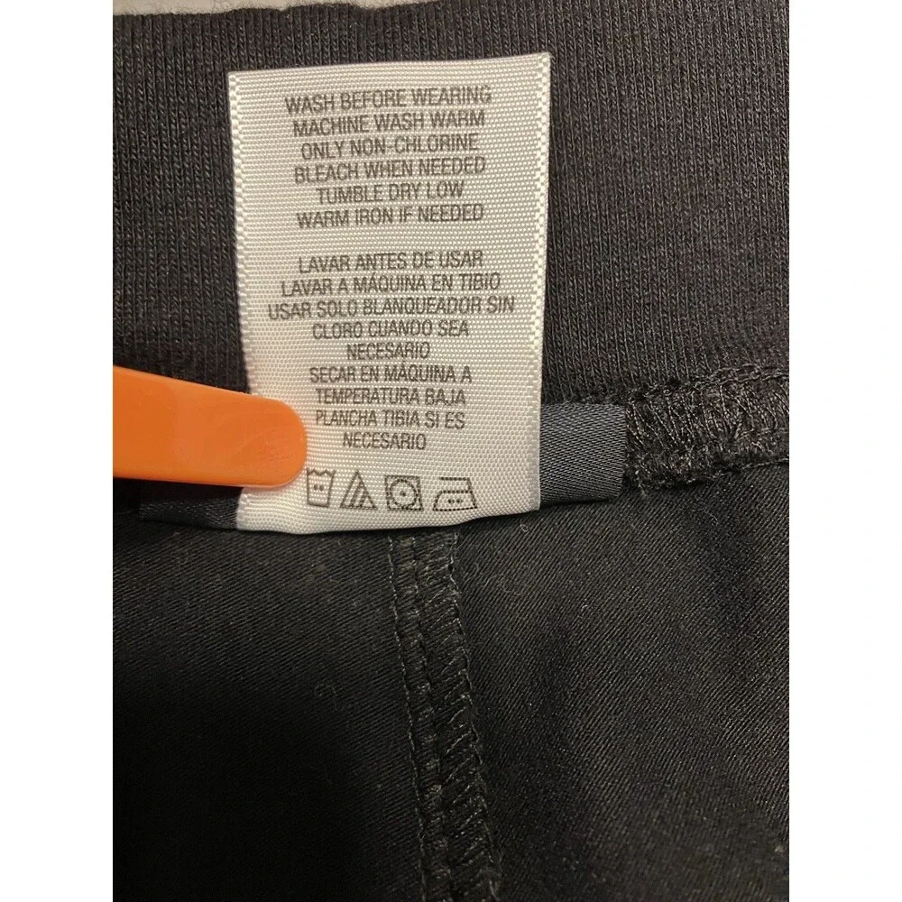 NWOT Basic Editions  Drawstring Waist Black Capris Size M - Picture 4 of 7